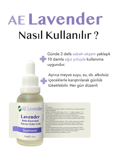 Ae Lavender Bitki Ekstraktlı Takviye Edici Gıda