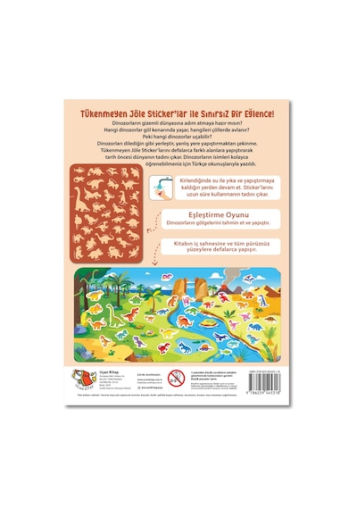 Tükenmeyen Jöle Sticker Kitabı Dinozorlar