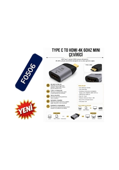 Forline F0506 Type-c To Hdmı Çevirici 4k 60hz