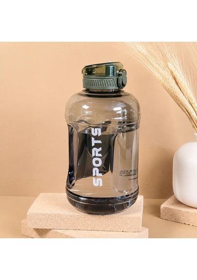 2200 Ml Suluk 2.2 Litre - Kilitli Kapaklı Geniş Hacimli Matara Yeşil Çok Renkli