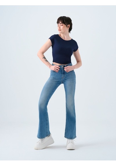 LOFT Flare Slim Fit Kadın Pantolon Lf2037066 Q1.v1 Denim LOFT Flare Slim Fit Kadın Pantolon Lf2037066 Q1.v1 Denim