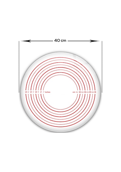 Decorita | Cam Hamur Açma Matı | Düz Renk - Beyaz | Çap40cm