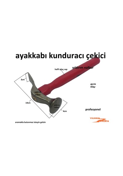 Ayakkabıcı Çekici Profesonel Kunduracı Çekiç Kaportacı Çekici Ahş
