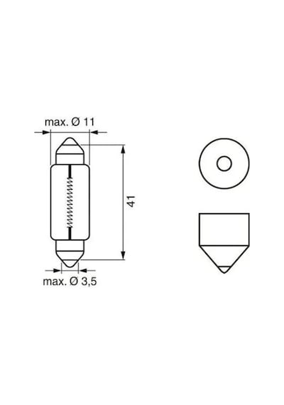 12v 10w Sofıt Ampül Uzun Osram 6411 1