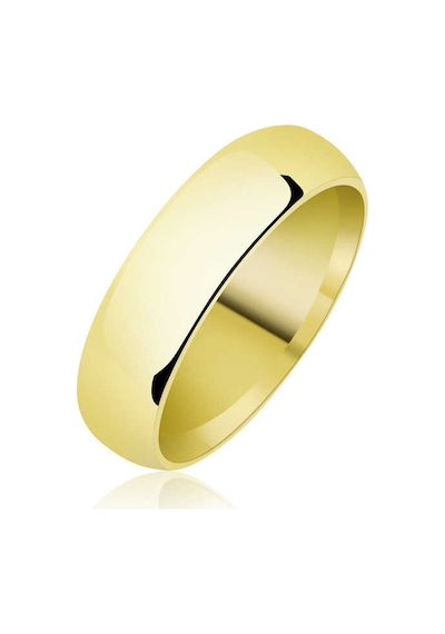 Stillove 5 Mm Düz Bombeli Gold Gümüş Alyans Gold