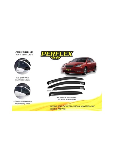 Perflex Pa4-ty08 Cam Ruzgarlıgı Classıc Tıp 4 Parca Toyota Corolla 2002-2007 Vvtı Kasa