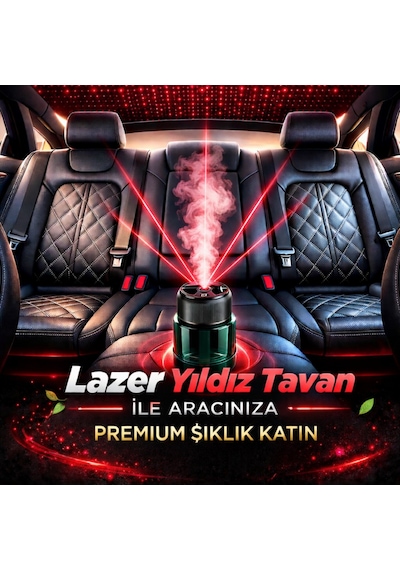 Polham Şarjlı Araç İçi Ortam Koku Difüzörü Zaman Ayarlı Sessiz Çalışma 160ml Kapasiteli 300mah Şarjlı