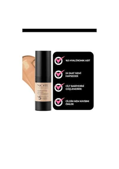 Hydrating Serum Spf 50 Nemlendirici Etkili Hyaluronik Asitli Serum Fondöten - 100