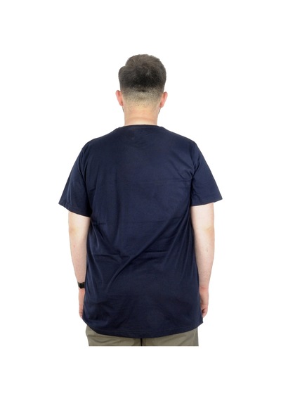 Mode Xl Büyük Beden T-Shirt Bisiklet Yaka Bridge 22167 Lacivert 001