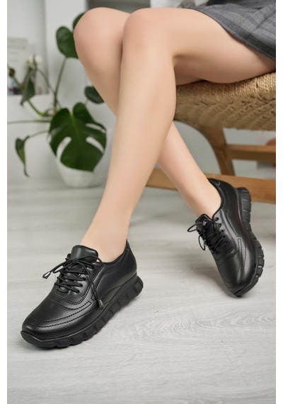 Nesil Shoes Acr 40 Siyah Lastik Bağlı Kadın Ayakkabı-siyah Siyah Nesil Shoes Acr 40 Siyah Lastik Bağlı Kadın Ayakkabı-siyah Siyah