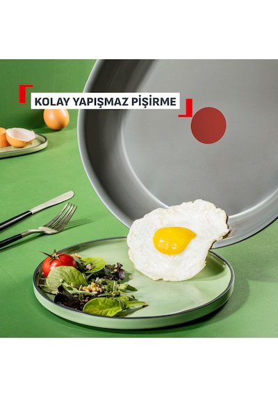 Tefal Renew Artus Seramik Tava - 24 Cm Gri