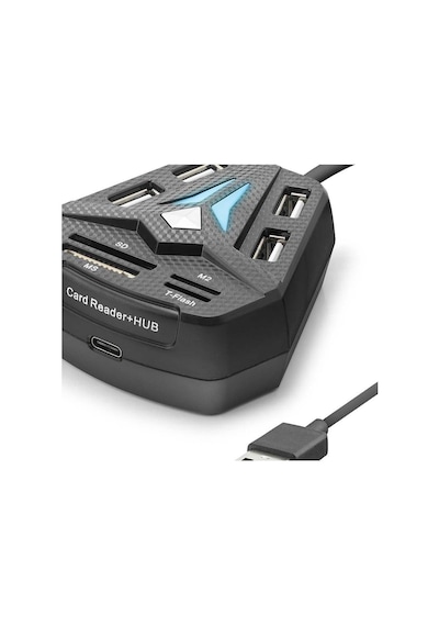 Usb Hub Kart Okuyucu 8 Port Siyah A068b Evimdeyokyok