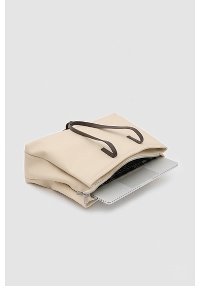 Shule Bags 15" Twill Dokulu Teknik Kumaş Laptop Çantası Kum Beji
