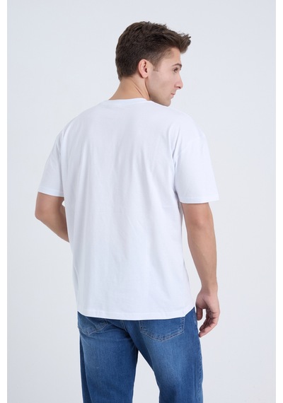 Velvoria Unisex Oversize Beyaz Director T-shirt