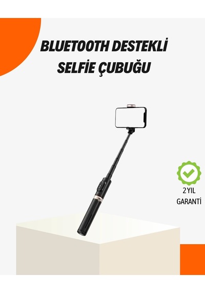 Ceylan Adam Bluetooth Lu Işıklı Selfie Çubuğu Katlanabilir, 130 Cm