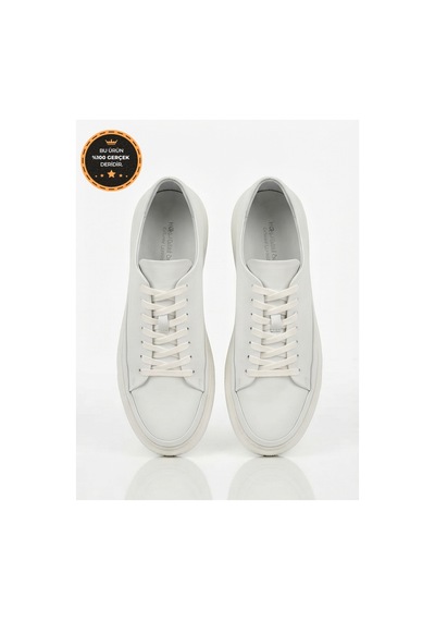 Crc Ayakkabı Crc Beyaz Şık %100 Hakiki Deri Sneakers Sole Günlük Ayakkabı