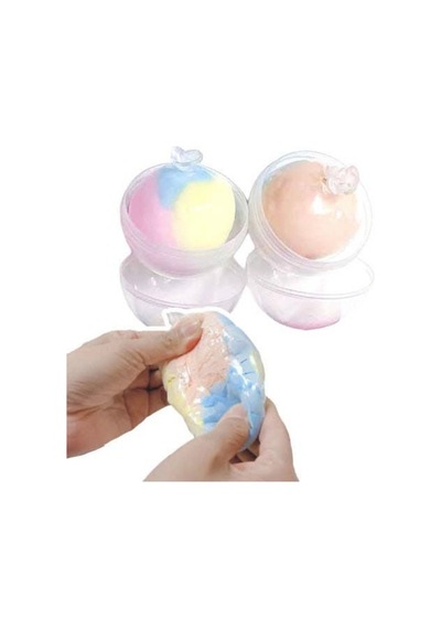 Squishy Wax Breaking Stress Topu Cotton Candy Slime Oyuncak Sıkılabilir Antistres Kapsül Çok  Renkli