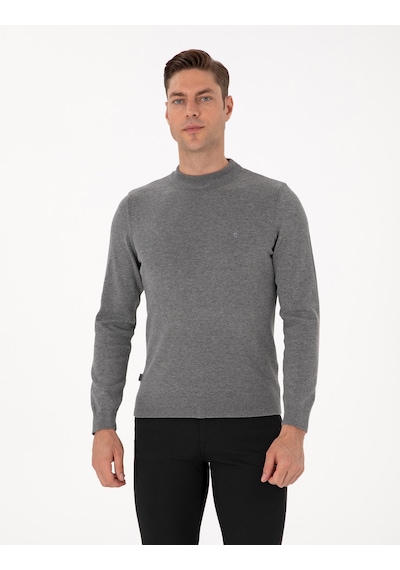 Pierre Cardin Erkek Gri Melanj Kazak /triko 50315456-vr086 Gri Melanj