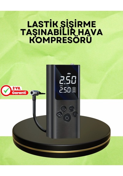 Kargo Usb Şarjlı Taşınabilir Hava Kompresörü Dijital Ekranlı Najmaddin