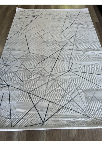 Hoom Rugs Moda 1080 Gri Yün Dokulu Akrilik Antibakteriyel Halı Gri