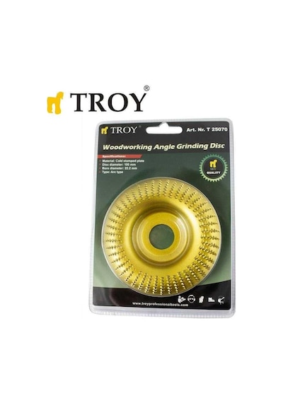Troy Avuç Taşlama İçin Ahşap Aşındırıcı Törpü Disk 100 mm Toroida