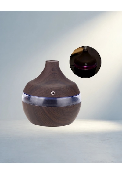 Led Işıklı Oda Kokusu Difüzörü 300 Ml Aromaterapi Uyumlu