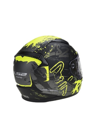 Ls2 Rapid Naughty Mat Siyah-Neon Sari Kask 464331164