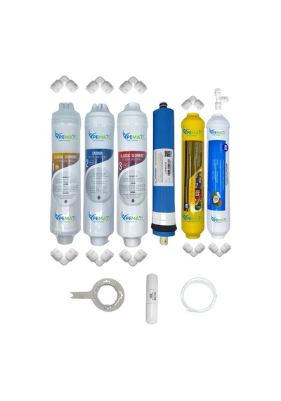 Pemax Water Solutions Kapalı Kasa Su Arıtma Cihazlarına Uygun Eco 6li Vontron Mebran Mineral+tatlandırıcı Set