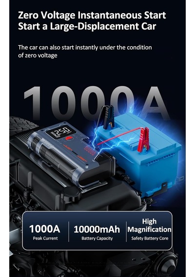 Sfalcı 14.8V Lastik Şişirme Araba Acil Güç Takviye Marş Motoru 10