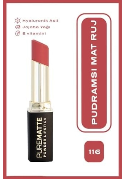 Powder Lipstick No: 116 - Nemlendirici Pudramsı Mat Ruj 0