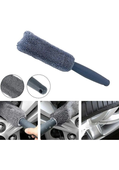 Yüksek Kalite Mikrofiber Jant Temizleme Fırçası Lastik Ölü Köşeler Etkili Temizlik Elastik Kir Leke