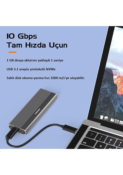 Codegen Type C Usb 3.1 Nvme M2 Ssd 10gbps Alüminyum Disk Kutusu Cdg-ssd-40bc