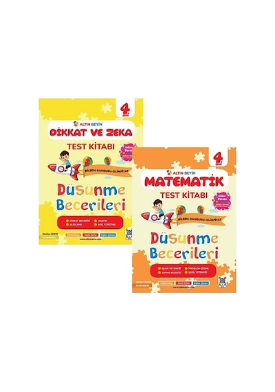 Altın Nokta Yayınları Altın Nokta 4. Sınıf Altın Beyin Matematik Test Kitabı Ve Dikkat Zeka Test Kitabı