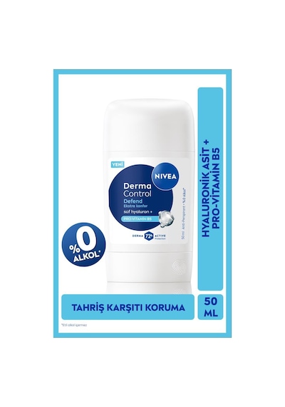 Kadın Stick Deodorant Derma Control Defend 50 Ml,72 Saat Koruma,alkolsüz,hyaluron,pro Vitamin