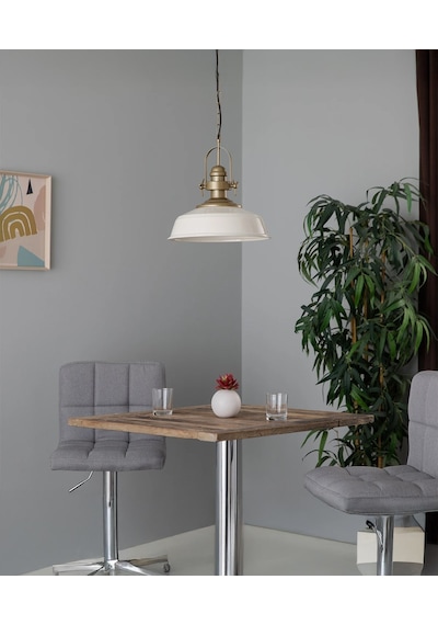 Milano Retro Avize Beyaz / Metal - E27 Duylu Beyaz