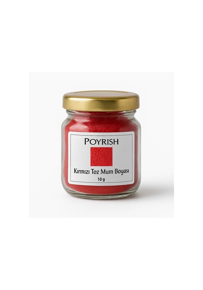 Toz Mum Boyası Kırmızı 10 Gr Renksiz