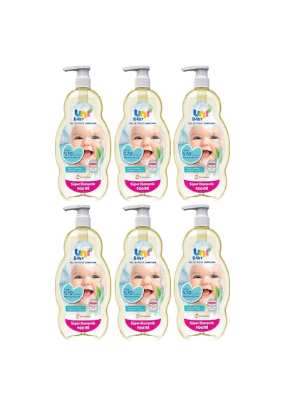 Uni Baby Bebek Saç Ve Vücut Şampuanı 900ml Klasik Pompalı 6lı