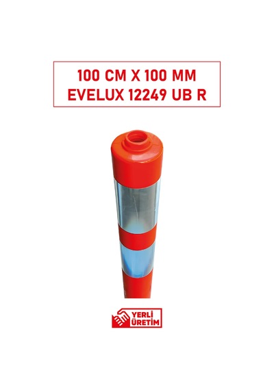 12249 Ub R Tpu Şerit Ayırıcı Esnek Delinatör Soketli 100 Cm X 100 Mm