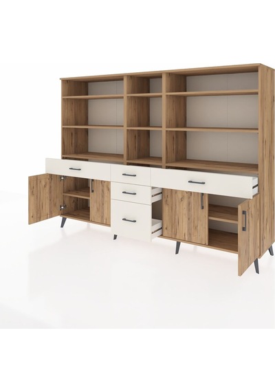 Hyperion Dolap 11 Raflı 5 Çekmeceli 4 Kapaklı 220x44x163 Çam-çam/ Çam-çam/aytaşı Hyperion Dolap 11 Raflı 5 Çekmeceli 4 Kapaklı 220x44x163 Çam-çam/ Çam-çam/aytaşı