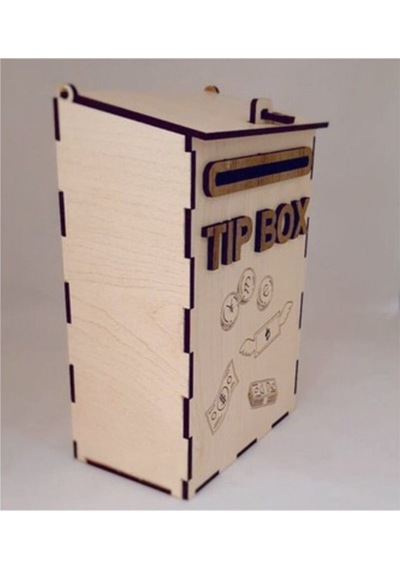 Ahşap Posta Kutusu Tip Box Bahşiş Kutusu Tipbox Kumbara
