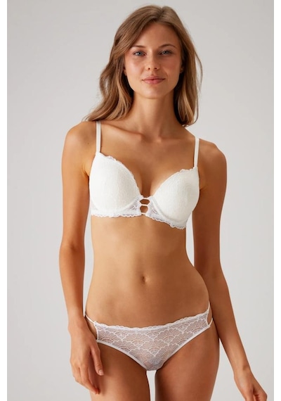 Pierre Cardin 4820 Lyon Dantel Ve İp Detaylı Ekstra Push Up Dolgulu Fantezi Sütyen Takımı 001