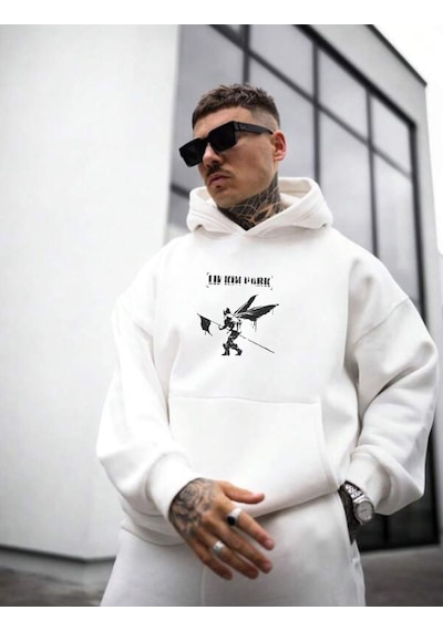 Altamira Erkek Linkin Park Baskılı Kapüşonlu Sweatshirt 001