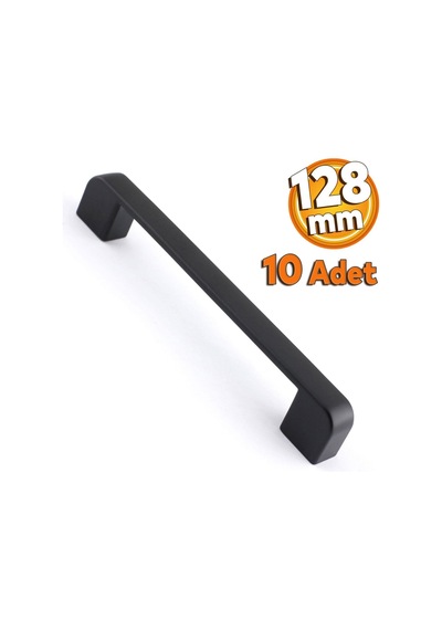 10 Adet Gölcük Siyah 128 Mm Mutfak Kulbu Çekmece Dolap Kulpu Dolabı Kulpları Metal Kulp Mobilya