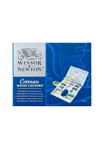Winsor & Newton Cotman Sulu Boya Seti Compact Set 14 Renk Çok Renkli