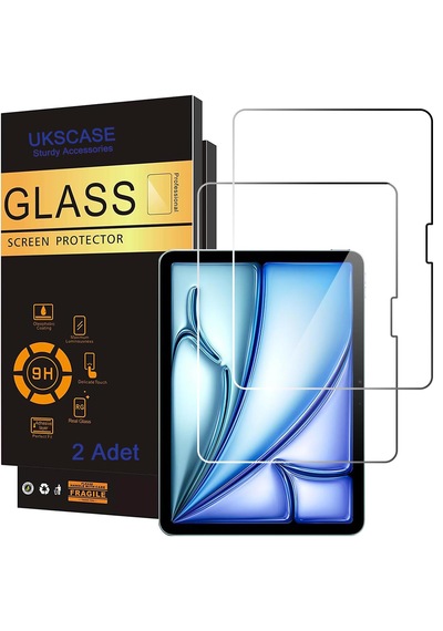 Ukscase Apple Uyumlu iPad Air 11 6. Nesil 2024 11'' Temperli Cam Ekran Koruyucu 2 Adet