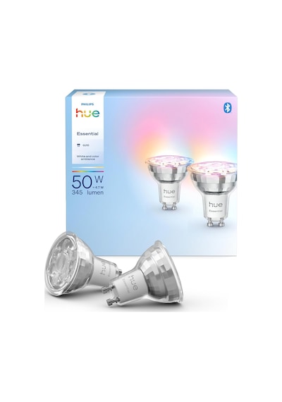 Philips Hue Essential 4.7w Gu10 345 Lumen Renkli Akıllı Spot Ampu Çok Renkli