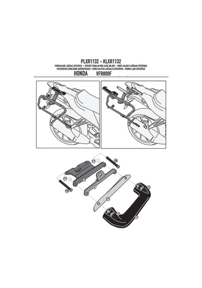 Gıvı Plxr1132 Honda Vfr 800 F 14-20 Yan Çanta Taşıyıcı Tek Renk