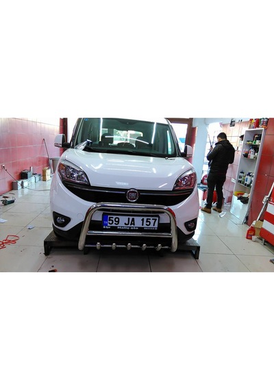 Doblo 2015-2022 Ön Koruma Bull Bar - Karterli Ara Borulu 60 - Bream A