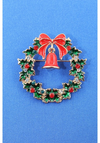 Noel Baba Çan Broş. Yılbaşı Çelenk Broş. Yılbaşı Çan Broş. Kadın Broş. Erkek Broş. Broş. Unisex Çok Renkli