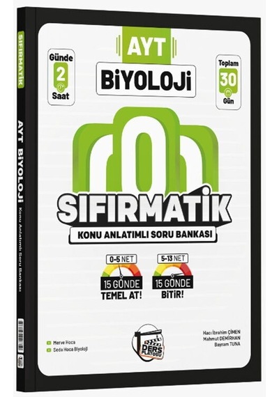 Ders Platosu Ayt Biyoloji Sıfırmatik Konu Anlatımlı Soru Bankası